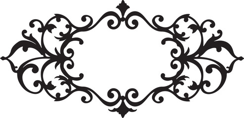 Elegant Floral Ornament, Flower mandala Stencil doodles sketch art illustration, Outline, Oriental, Decorative pattern seamless silhouette design white background