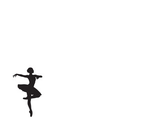 Black vector silhouettes of people jumping, dancing, and running for sports and fitness illustration