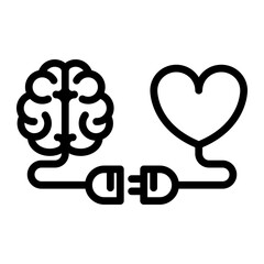 Emotional Intelligence simple line icon