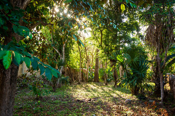 Izamal pyramids archeological site in Mexico
