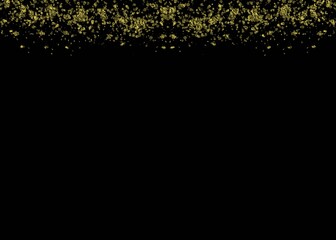 Abstract Gold Glitter Texture on Black Background