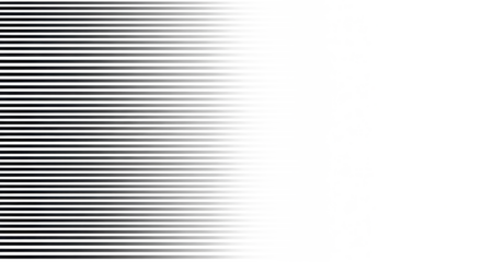 Horizontal black lines fading to white isolated on transparent background