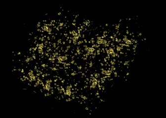 Abstract Gold Glitter Texture on Black Background