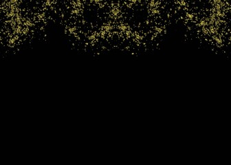 Abstract Gold Glitter Texture on Black Background