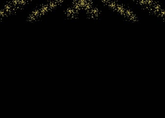 Abstract Gold Glitter Texture on Black Background