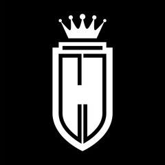 CJ Vector logo initials shield with royal crown minimalist, elegant style