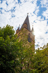 Sibiu, Romania. Historical downtown of medieval Saxon city in famous Transylvania