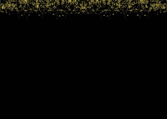 Abstract Gold Glitter Texture on Black Background