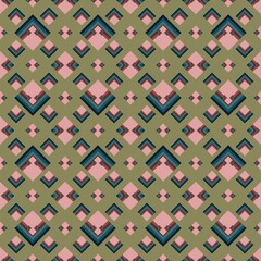 Geometric Seamless Pattern &ndash; Abstract Ethnic Tile Design