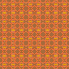 Orange Geometric Seamless Pattern &ndash; Retro Abstract Design