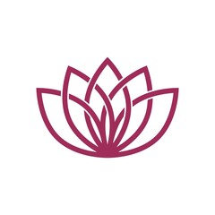 Lotus Flower Logo abstract isolated on white background
