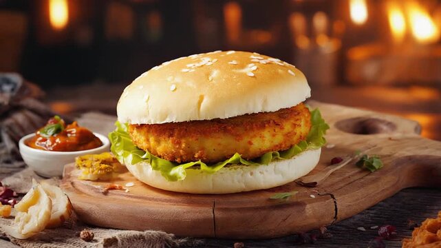 traditional vada pav indian fastfood video