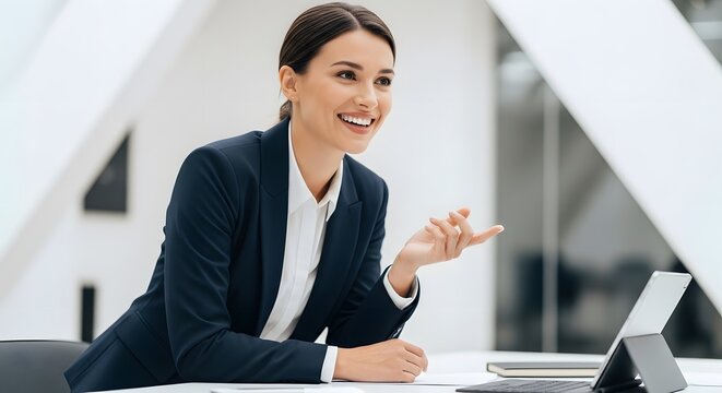 Smiling Baker Woman Kneading Dough in Professional Kitchen