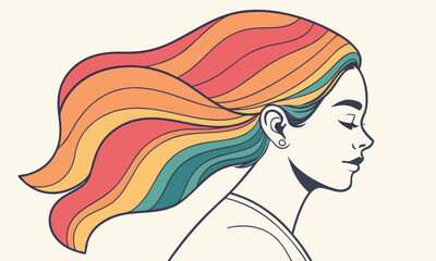 colorful stylish hair