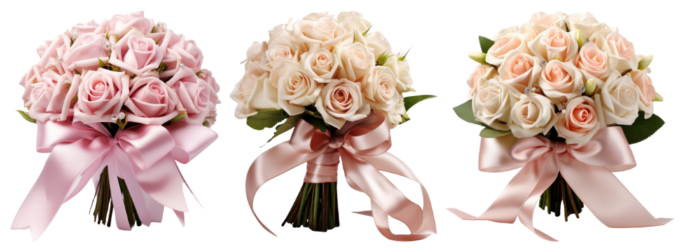 Elegant pink rose bouquets