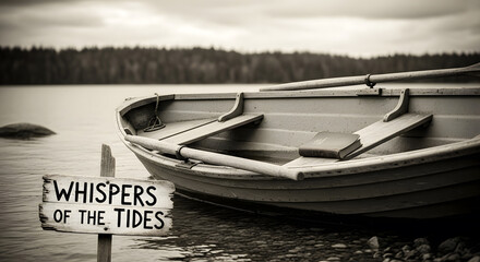 Whispers Of The Tides Echo Softly Through Silent Rowboat Shores
