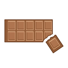 A brown chocolate bar with one piece broken off, showing its delicious texture and ready to be eaten.