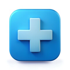 Fototapeta premium 3d Plus Sign In Health App Style