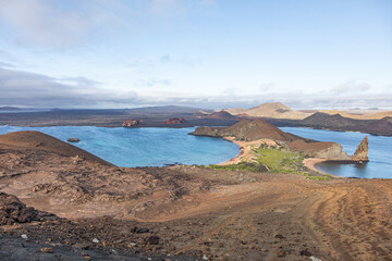 Landscape of the Hills and Water of Santiago Island