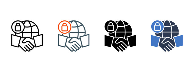 Public Private Partnership multiple icon style vector illustration