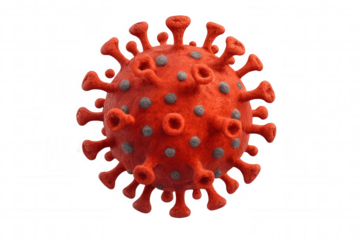 Coronavirus covid-19 pandemic virus concept, showing pathogen microbe in 3d rendering, transparent background