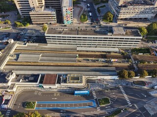 Aerial View Central Southampton Train