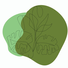 Abstract organic shapes in varying shades of green with subtle plant leaf patterns