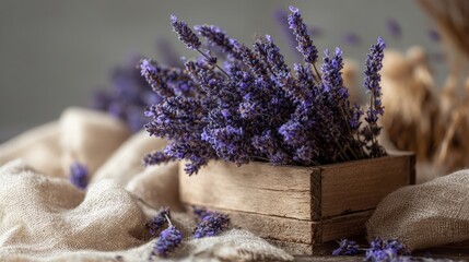 Fototapeta premium Dried Lavender Flowers Isolated – Natural Rustic Herbal Style on Clean Background