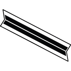 Black and white arrow vector illustration isolated on white background