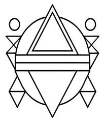 Star of David pyramid abstract vector illustration