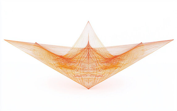 A symbolic vision of connection and structure where radiant triangular lines represent unity, complexity, and the interwoven fabric of energy isolated on transparent background PNG