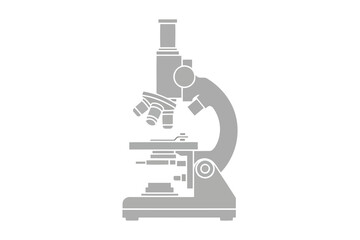 Illustration of a microscope, a scientific instrument used for viewing small objects, a detailed and precise design for educational or research purposes