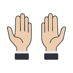 Fototapeta premium vector hand gestures set