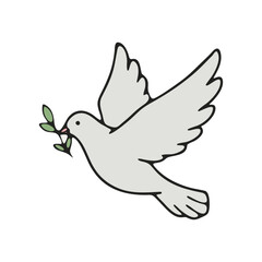 dove with peace sign