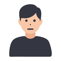 vector young man in a white shirt