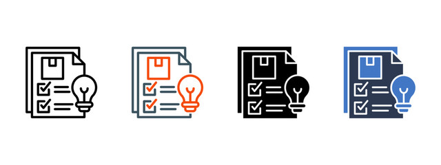 Product Brief multiple icon style vector illustration