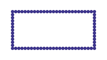 A vibrant, dark blue dotted rectangle vividly stands out against a stark black backdrop.