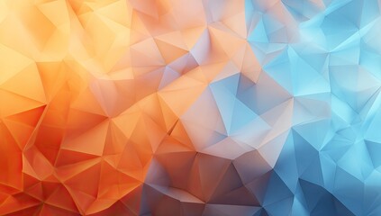 Abstract polygonal texture, orange and blue gradient