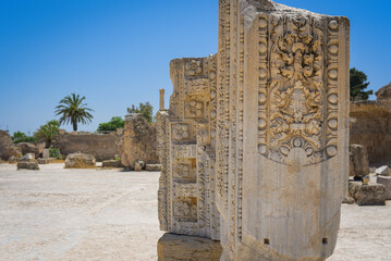 17 June 2015, Tunisia: Historic archaeological ruins of Carthage in Tunisia, UNESCO World Heritage site, showing ancient stone remains and cultural heritage landscape.