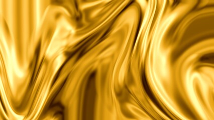 Gold fluid abstract background glossy liquid waves metallic texture