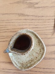 Minimalist organic ceramic tableware for the kitchen