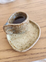 Minimalist organic ceramic tableware for the kitchen