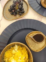 Minimalist organic ceramic tableware for the kitchen