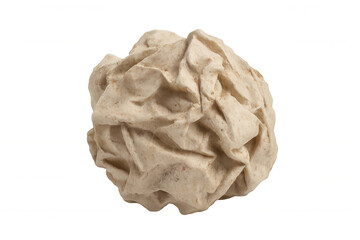 Fototapeta premium Crumpled paper ball creating abstract texture, representing ideas, waste, mistake, problem, or recycling concept