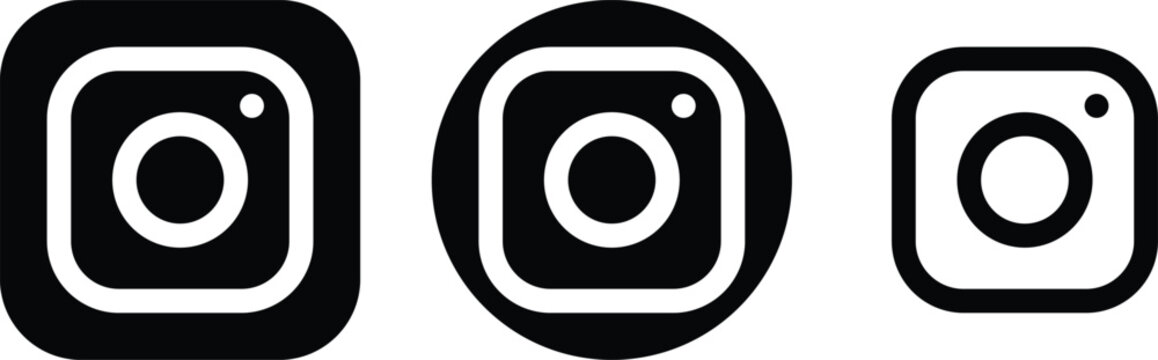 instagarm logotype , instagarm black icon editorial.eps10, png	