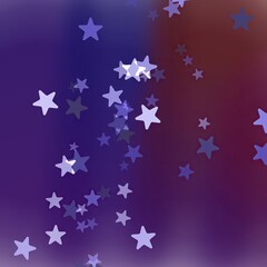 Starry night background with glowing stars in purple gradient  
