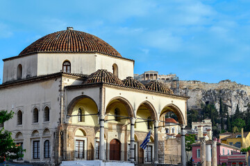 Obraz premium Die Fethije-Moschee in der Altstadt von Athen (Griechenland) 