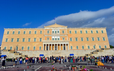 Das Parlamentsgeb&auml;ude in Athen (Griechenland)	