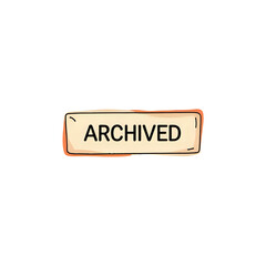 Archived status button with hand drawn style