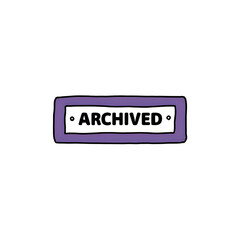 Archive label for documents and records
